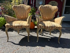 Spectacular Pair of Grosfeld House Arm Lounge Chairs Hollywood Regency Modern
