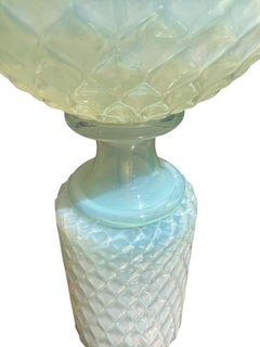 Spectacular Pair of Italian Murano Opaline Lamps by Marbro