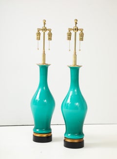 Spektakuläres Paar großer  Murano-Glas-Lampen.