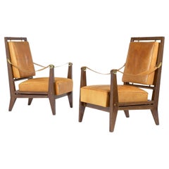 Spectacular Pair of Maxime Old Chairs from The Marhaba Hotel, 1953
