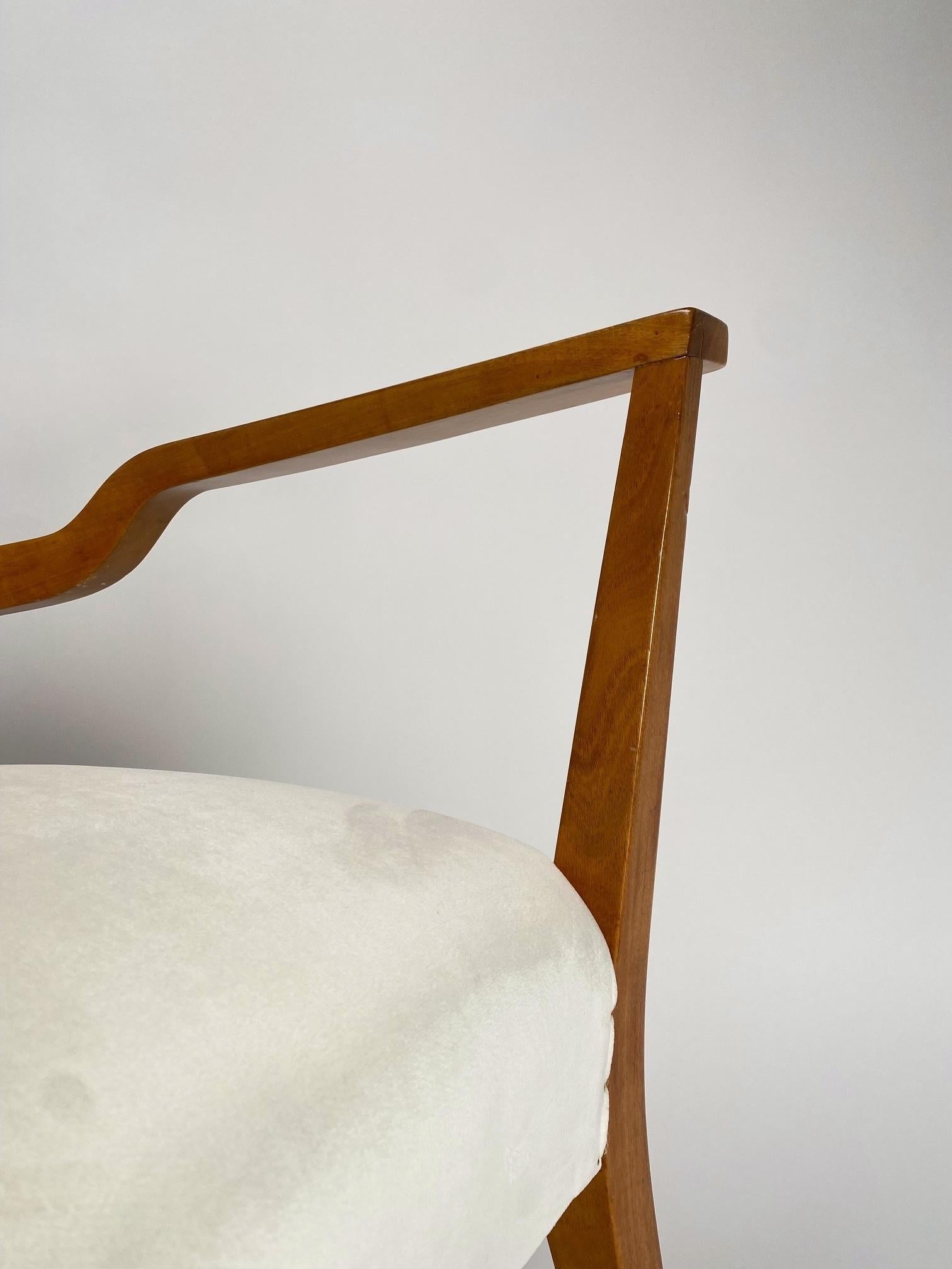 Espectacular Pareja de Sillones Orgánicos de Mediados de Siglo, Estilo Ico Parisi, Italia Terciopelo en venta