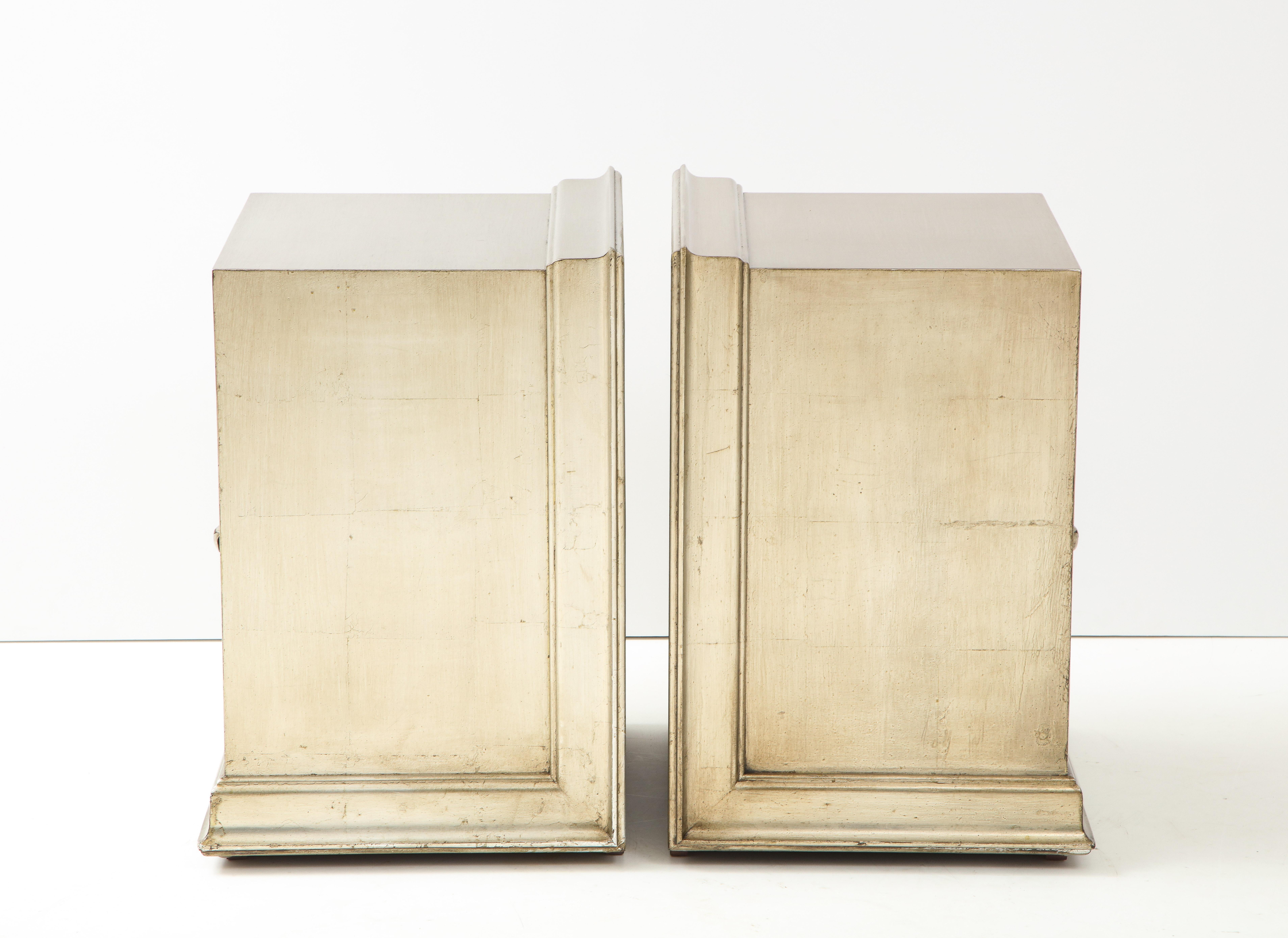 Spectacular Pair of Rare James Mont Scroll Cabinets For Sale 3