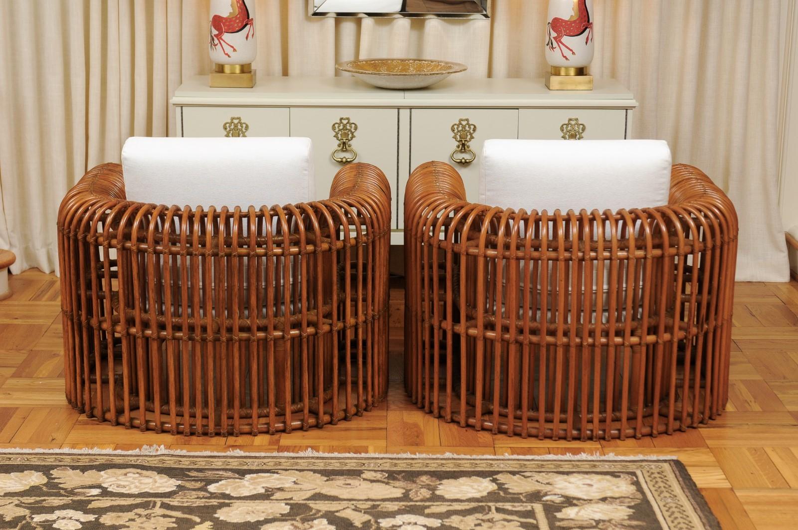 Spectacular Pair of Rib Series Club Chairs by Henry Olko, circa 1980 1