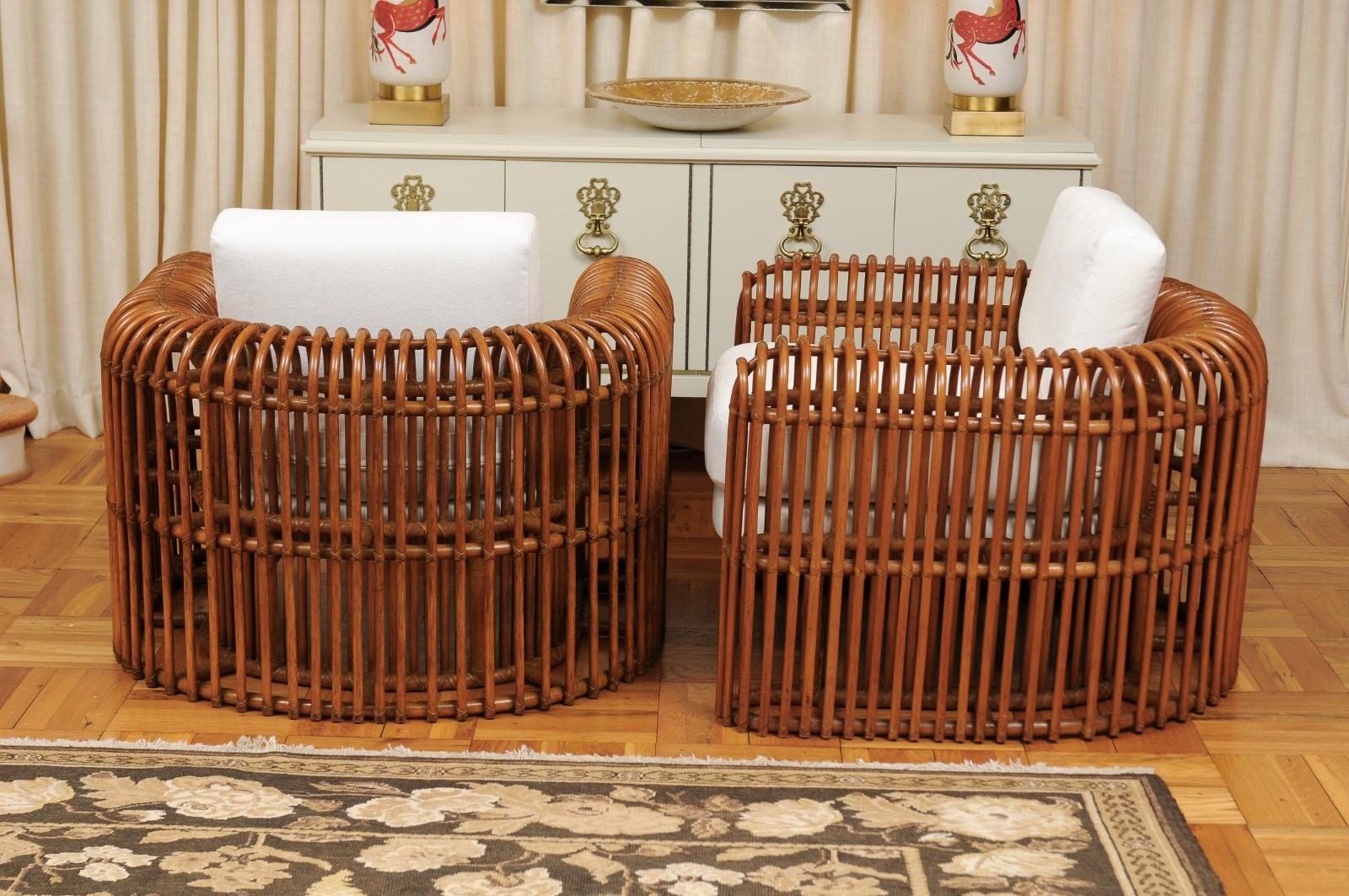 Spectacular Pair of Rib Series Club Chairs by Henry Olko, circa 1980 2