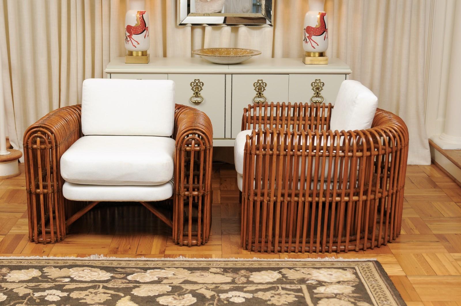 Spectacular Pair of Rib Series Club Chairs by Henry Olko, circa 1980 4