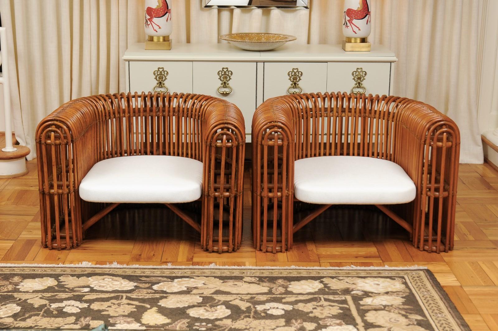 Spectacular Pair of Rib Series Club Chairs by Henry Olko, circa 1980 7