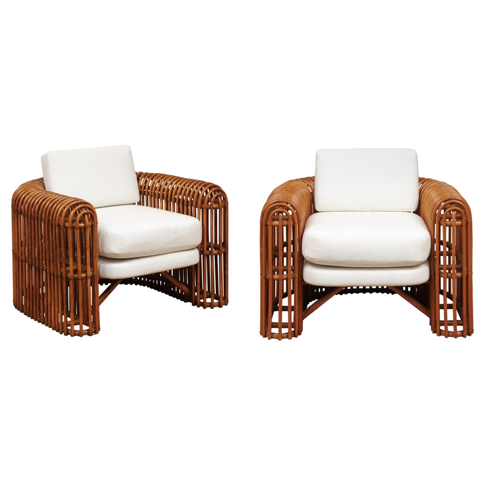 Spectacular Pair of Rib Series Club Chairs by Henry Olko, circa 1980