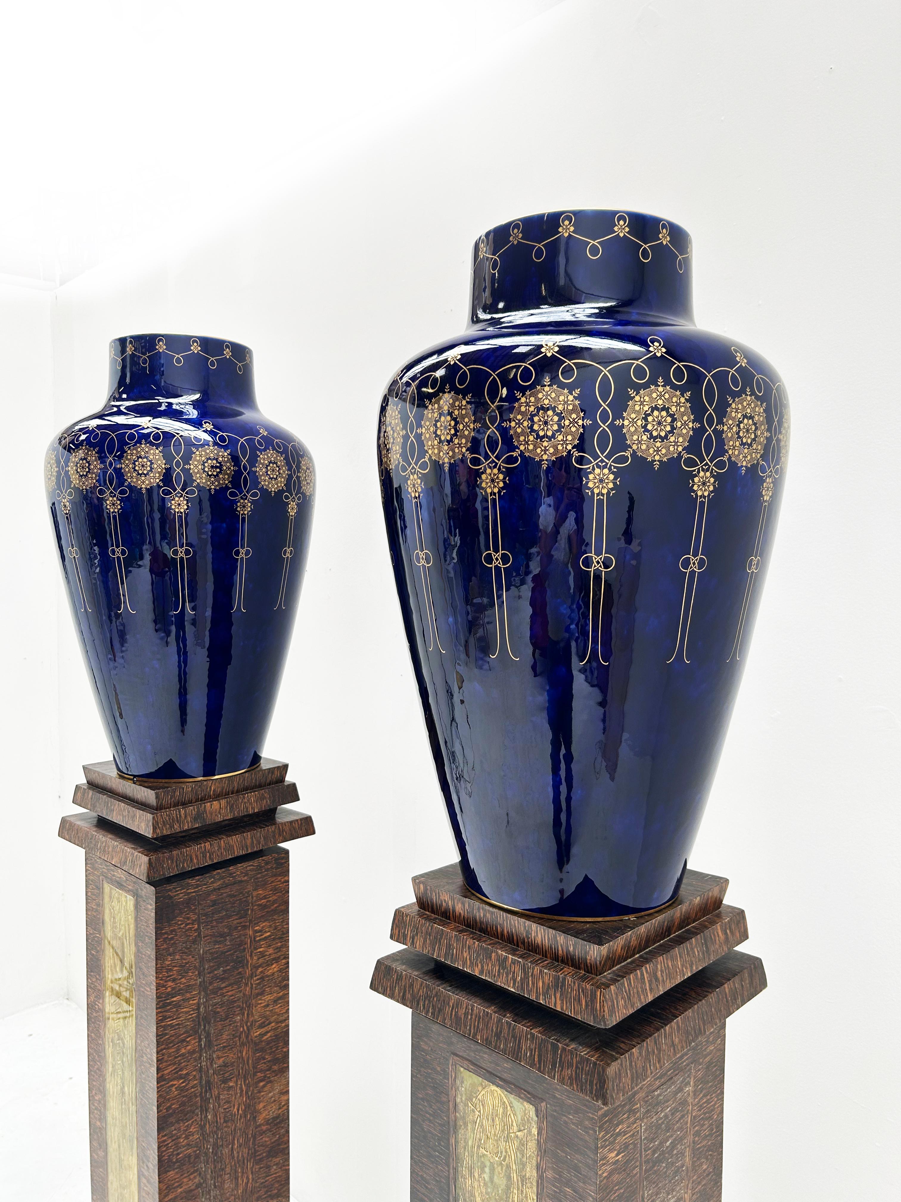 French Spectacular pair of vases from the Sèvres factory