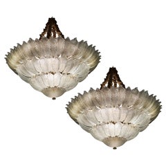 Spectacular Pair of Venetian Ceiling Lights. Murano 1990