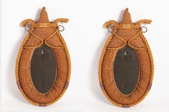 Spectacular Pair of Wall Mirrors, by Audoux & Minet, France, 1950s
