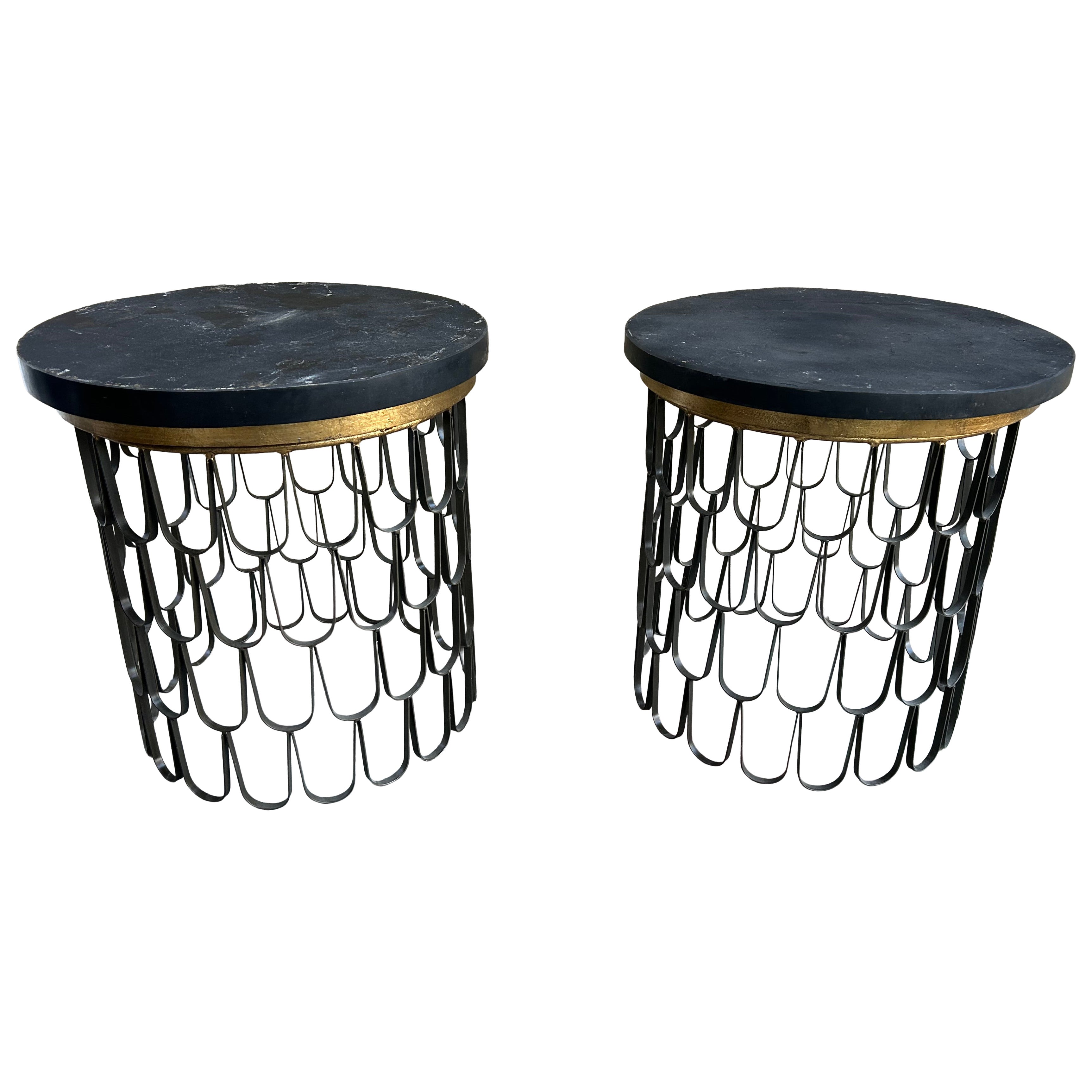 Spectacular Pair Paul Evans Loop Side Table Mid-century Modern For Sale