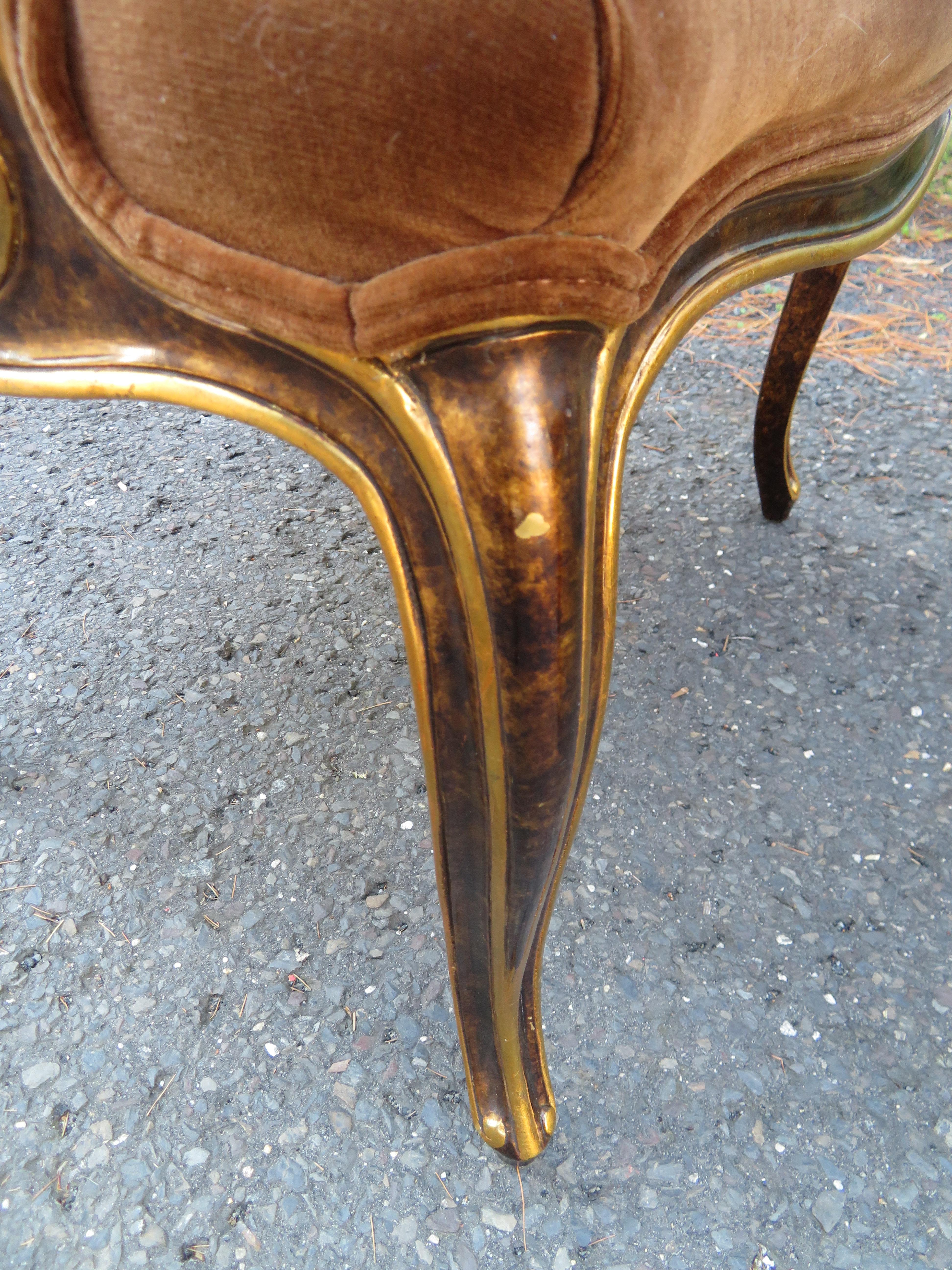 Spectaculaire paire de fauteuils Louis XV  dossier cann en caille de tortue de Widdicomb en vente 1
