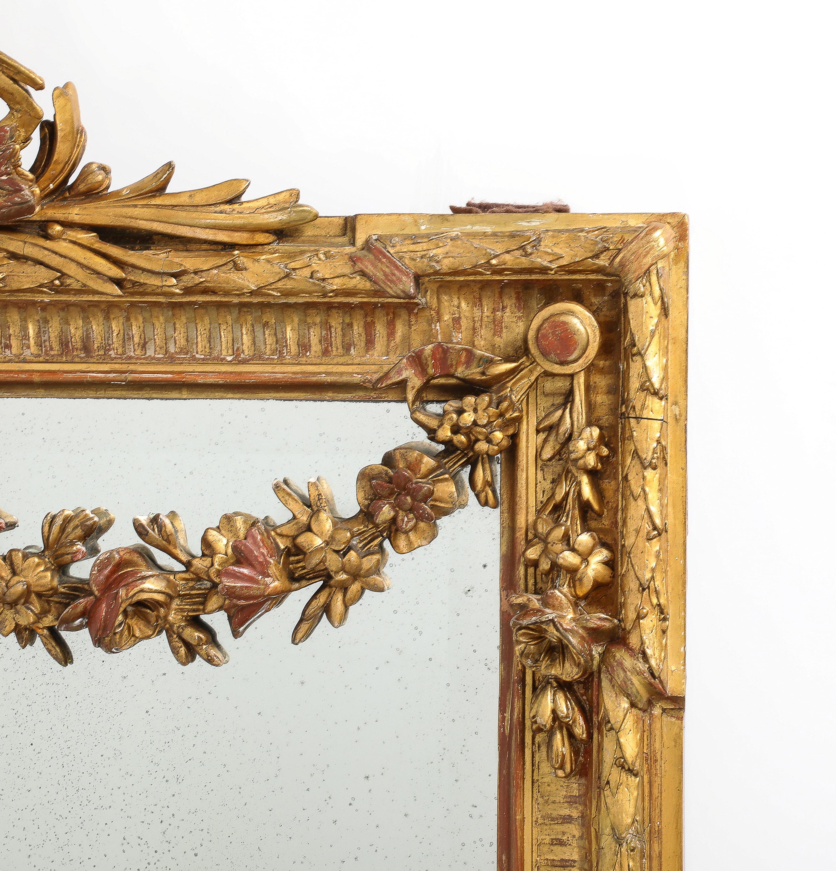 Spettacolare specchio in legno dorato intagliato italiano del XIX secolo. in vendita 6