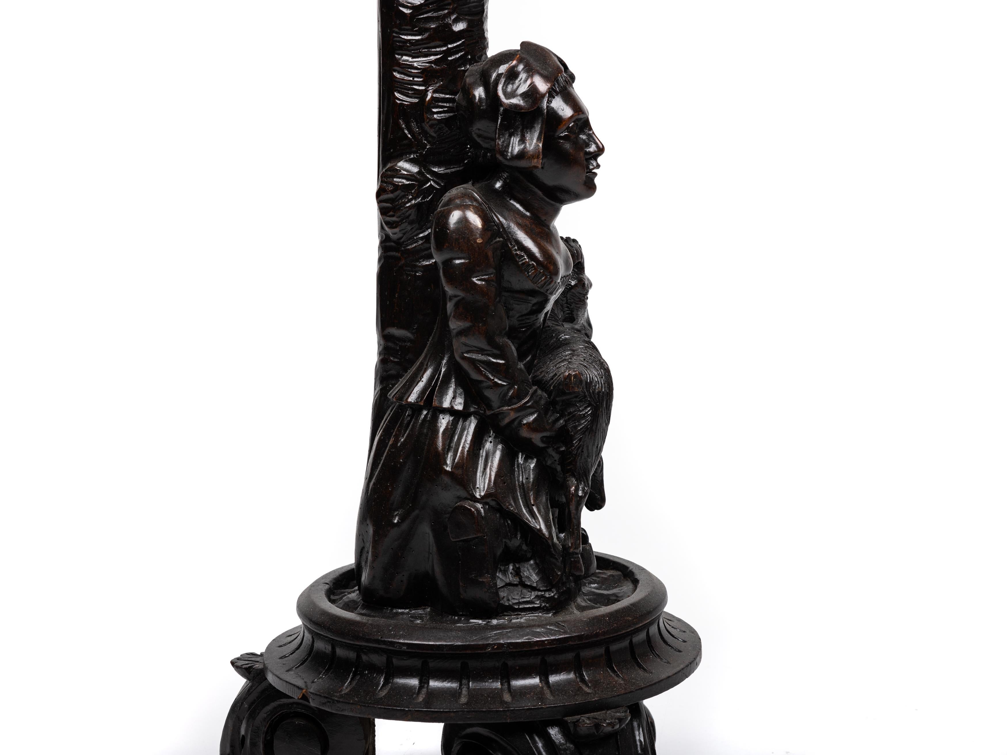The Pedestal, Pfeiler, Säule, Black Forest, Tramp Art, ~ 1880, Österreich im Angebot 6