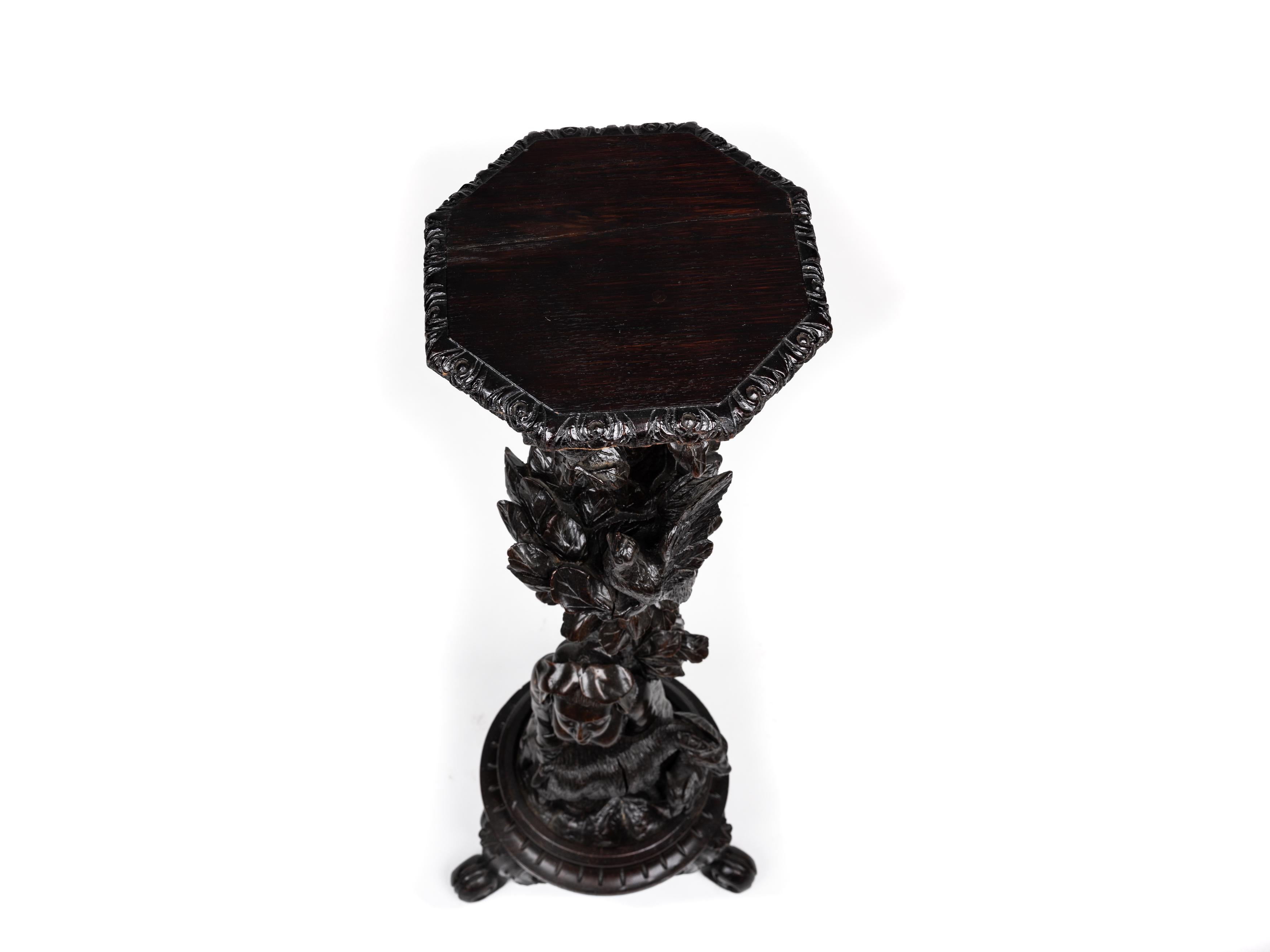 Stunning Pedestal, Pillar, Column, Black Forest, Tramp Art, ~ 1880, Austria In Good Condition For Sale In Wien, AT