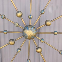 1950 Pepe Mendoza Scultura da parete in bronzo e malachite Messico