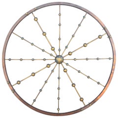 1950s Pepe Mendoza Wall Screen Sculpture Bronze 
Malachite Mexico