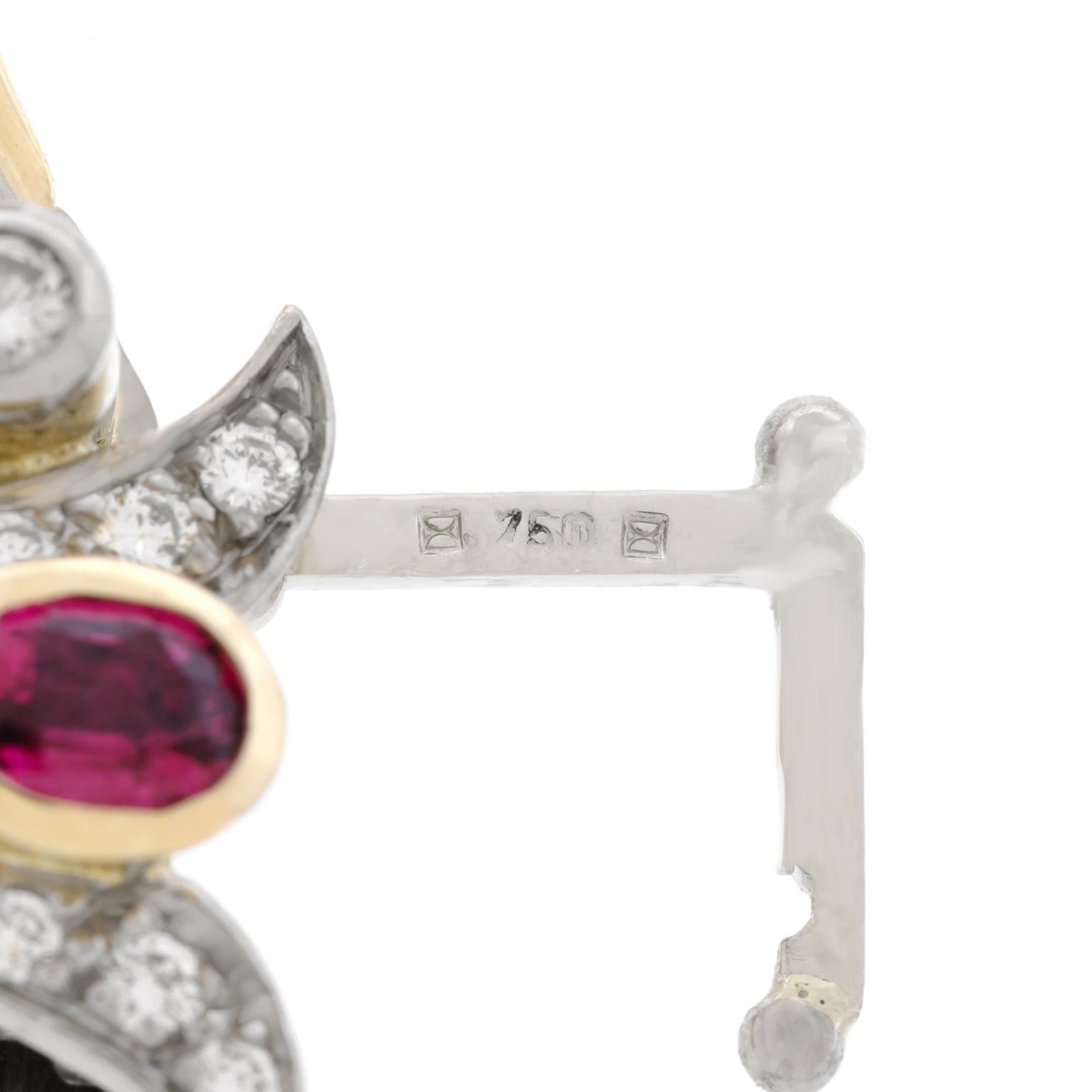 Donna Spettacolare collana in oro con granato peridoto e diamanti incastonati in vendita