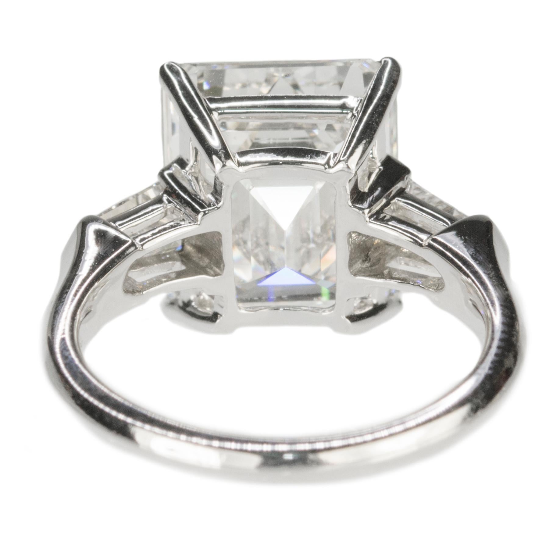 Spectacular Platinum 5.01 Carat Emerald Cut Ring 2