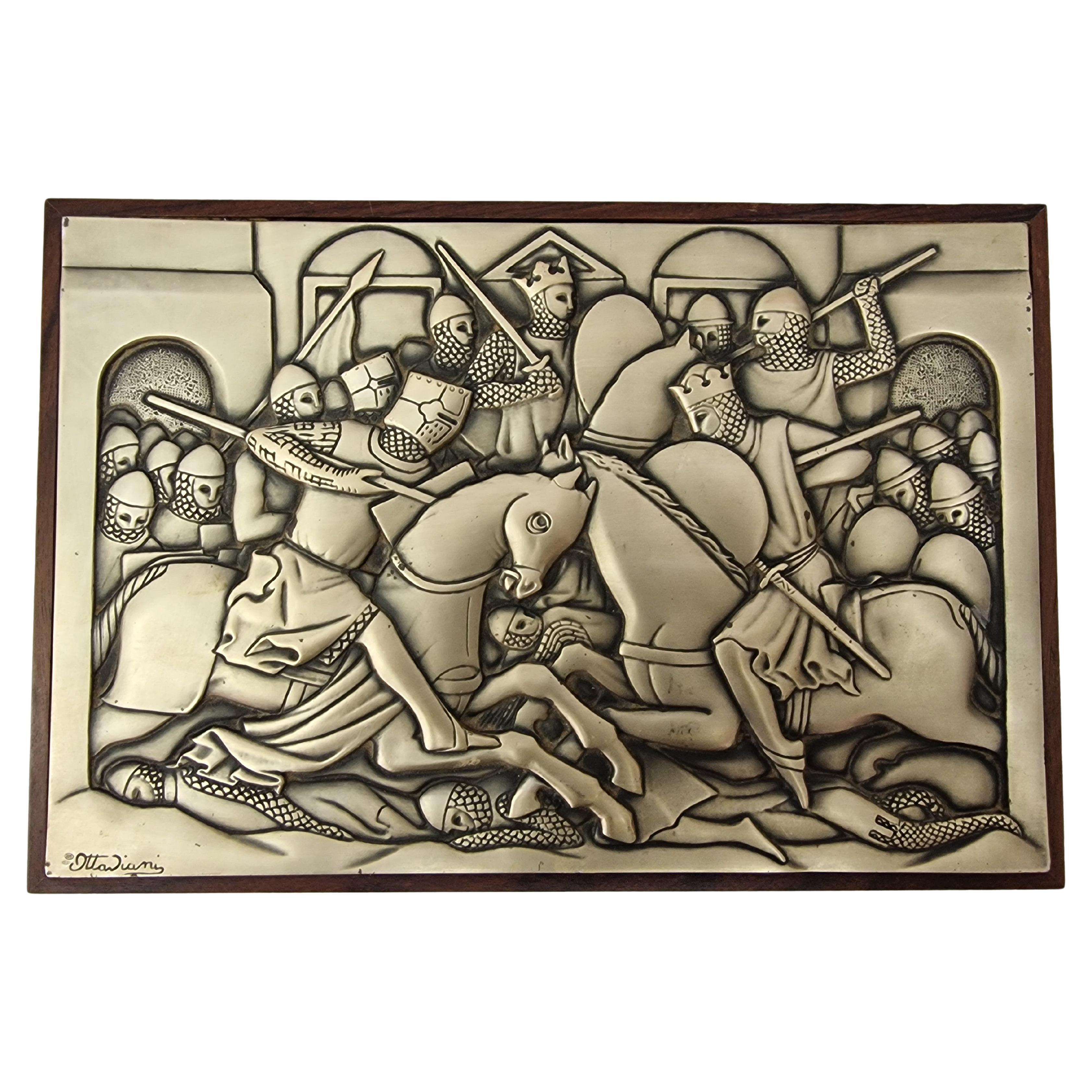 Spettacolare scatola da poker per il gioco del bridge, legno, argento, Ottaviani, anni 
60, Italia