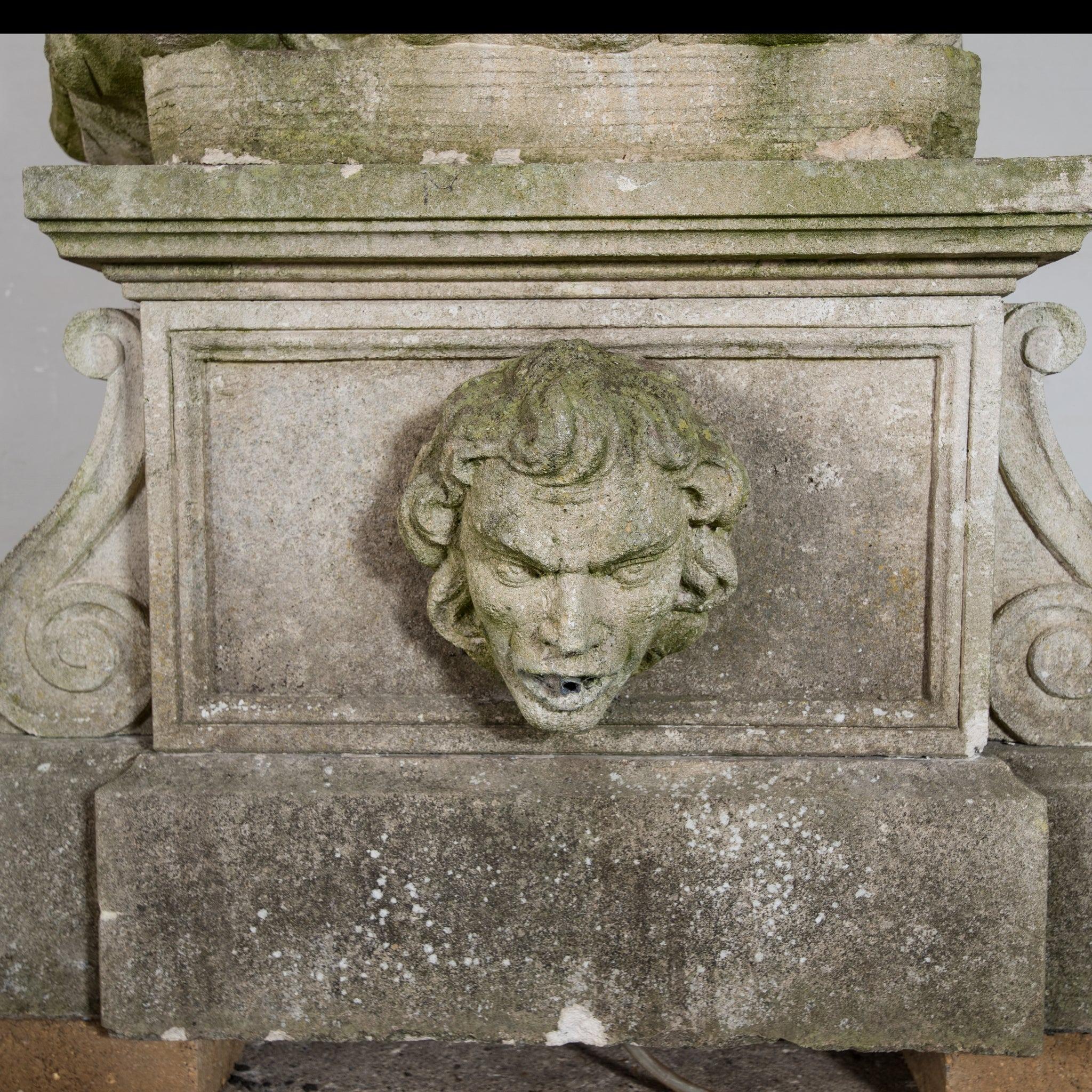 Spectacular Portland Stone Neptune / Poseidon Statue Fountain In Good Condition In Ware, GB