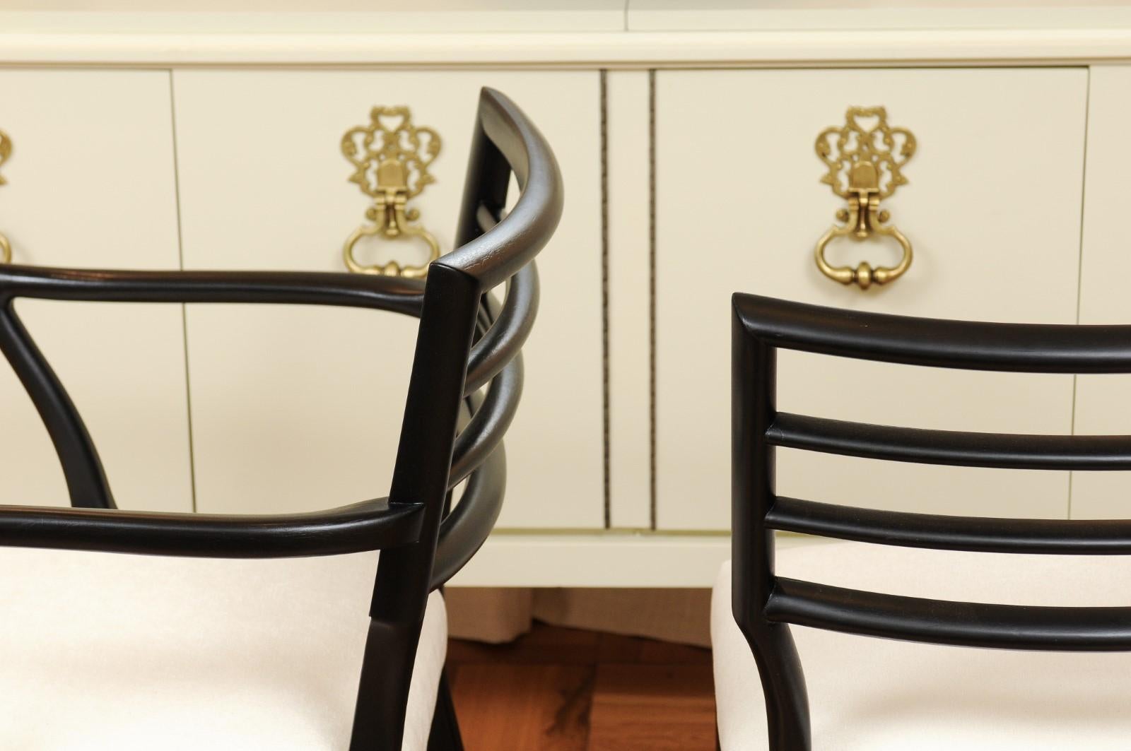 Spectacular Restored Set of 8 Modern Dining Chairs by Michael Taylor, circa 1957 For Sale 11