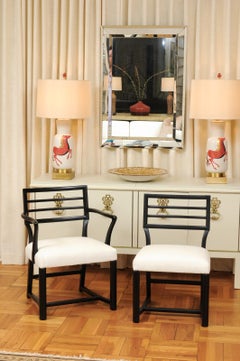 Spettacolare set restaurato di 8 sedie da pranzo moderne di Michael Taylor, circa 1957