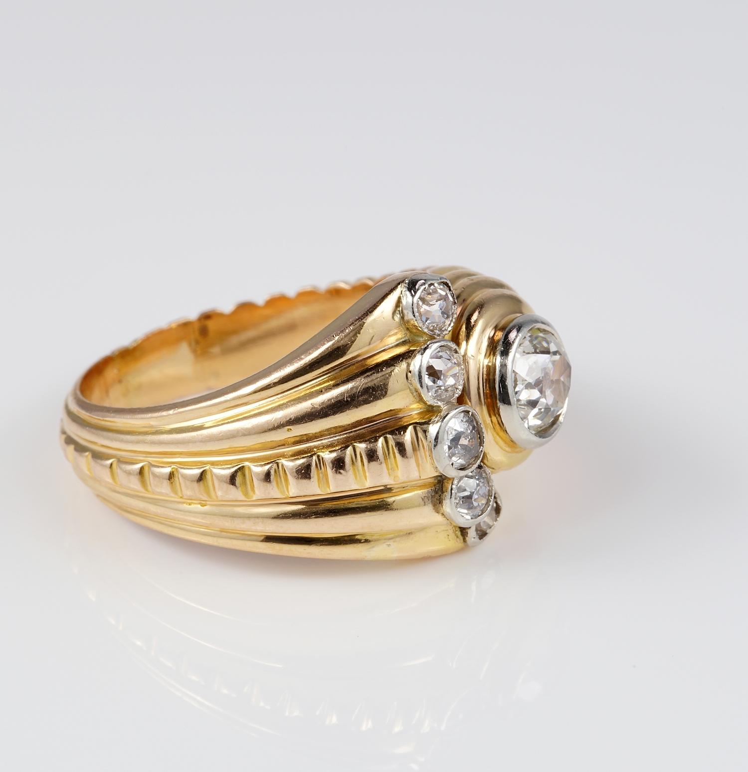 Tourbillon Ring 

Retro era jewellery stands-out for big, bold shapes and high glamour of dramatic impact
Iconic style of Hollywood glamour Golden Age signature, the retro style will ever stands out as statement jewellery
This magnificent retro ring