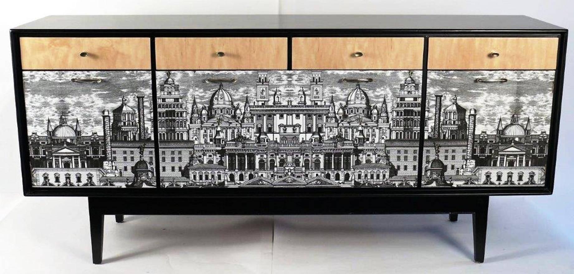 French Spectacular Revamped 1950s Sideboard For Sale