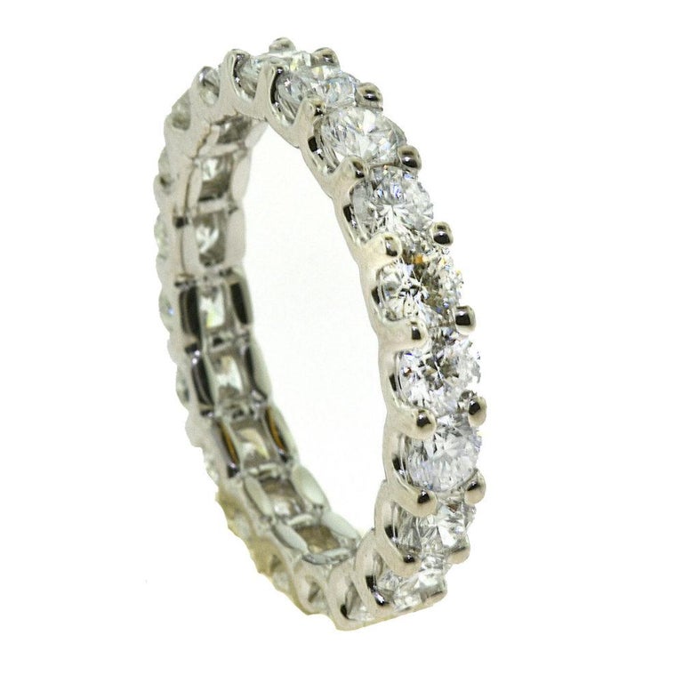 Spectacular Round Diamond Full 3 Carat Eternity Ring / Wedding Band ...