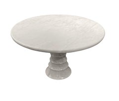 Spectacular round dining table with spiral base, Italian design, circa 1980