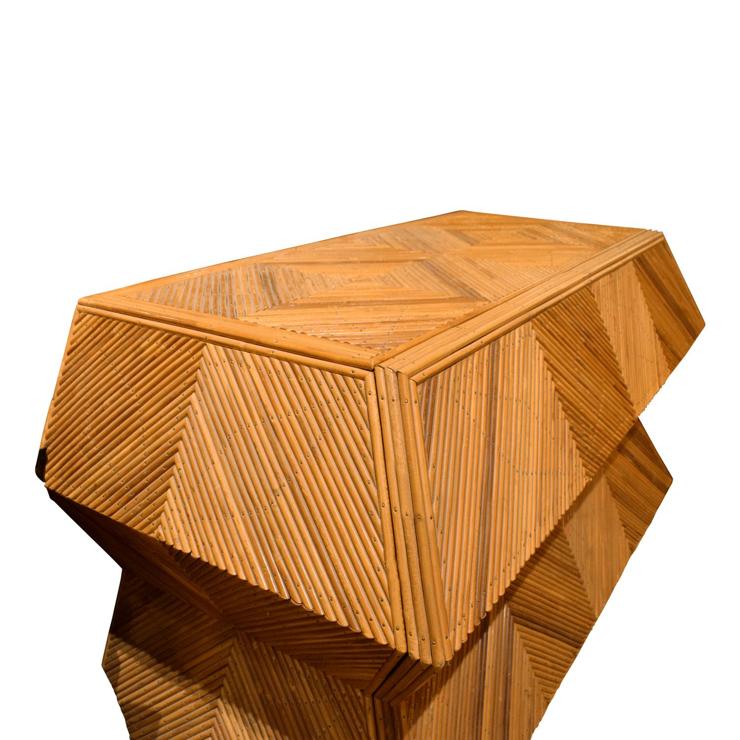 Spectacular Sculptural Chest of Drawers in Bamboo, 1970s In Excellent Condition In New York, NY