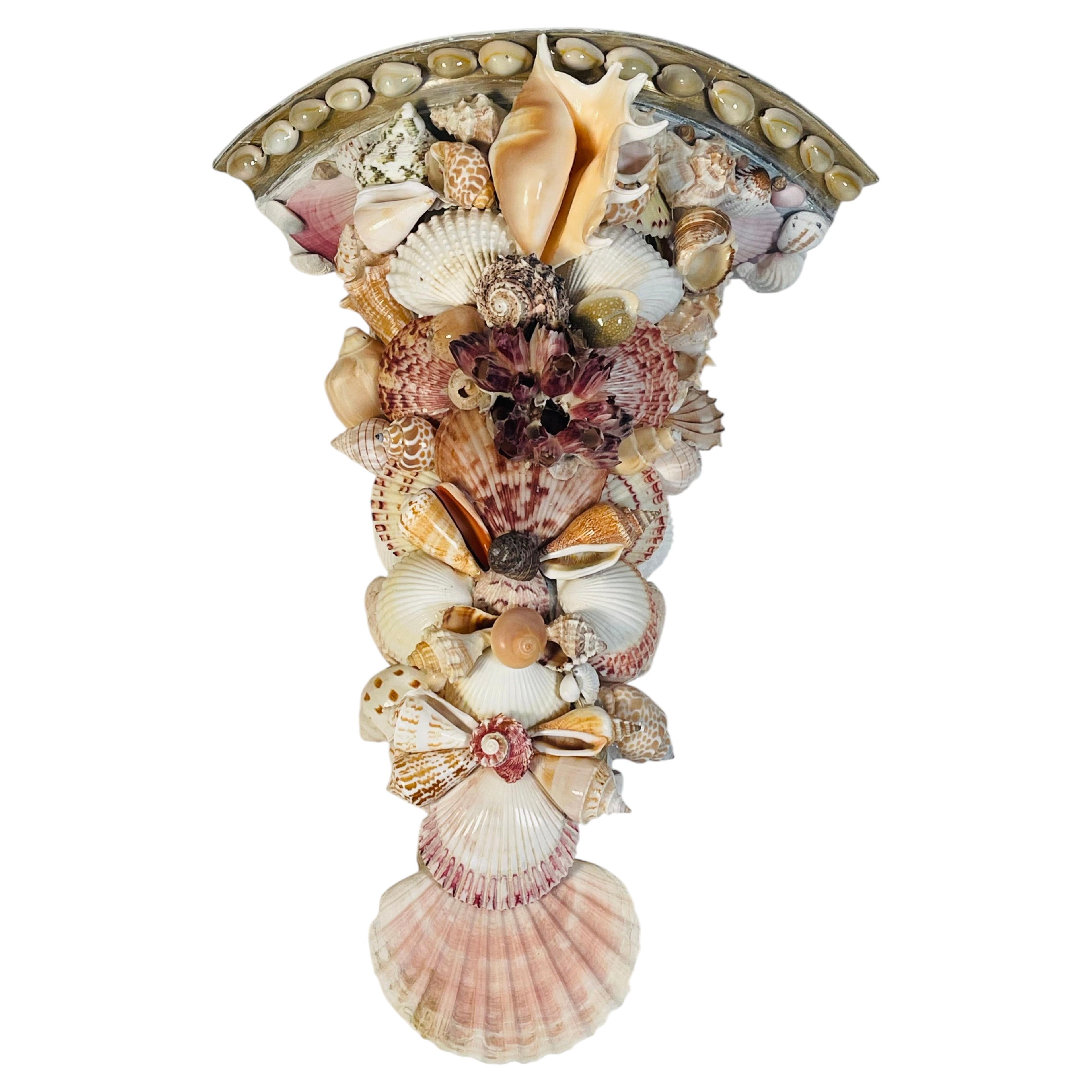 Spectacular Sea Shell Encrusted Wall Bracket