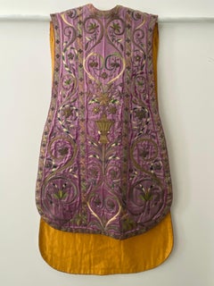 Spectacular Silver and Gilt Embroidered Chasuble, Portuguese or Italian, 18th c.