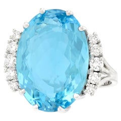 Spectacular Sixties Aquamarine Ring