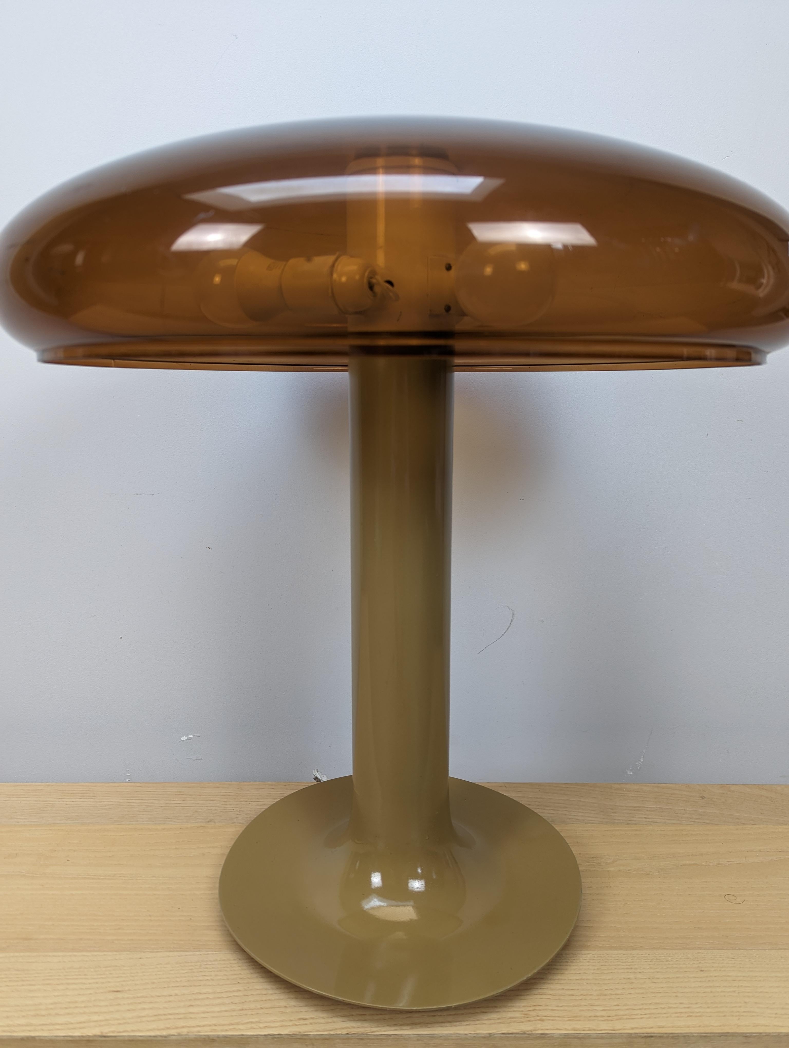 Émail Spectaculaire lampe de table de l'ère spatiale du milieu du siècle dernier. en vente