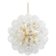 Spectacular Sputnik Chandelier with Snow Glass Balls, Doria, Germany, 1970s