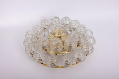 Spectacular Sputnik Flush Mount Glass Snow Balls by Doria, Germany, 1970s