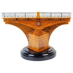 Spectacular Stained Beech Model of a Bridge Pier, Collection of Carter Burden