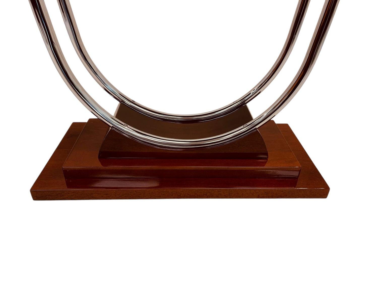 Mid-20th Century Spectacular Streamline Moderne Art Deco Chrome Console Table American C.1930 For Sale