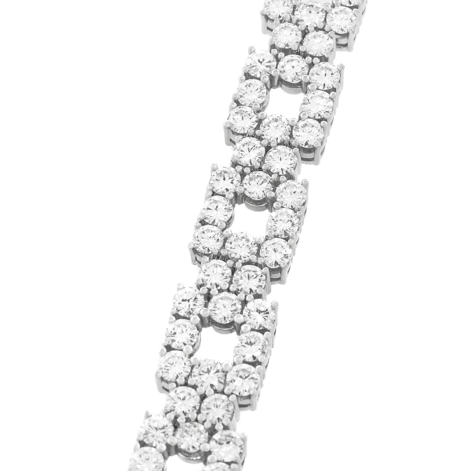 Spectacular Swiss Modern Diamond Bracelet by Paul Binder For Sale 2