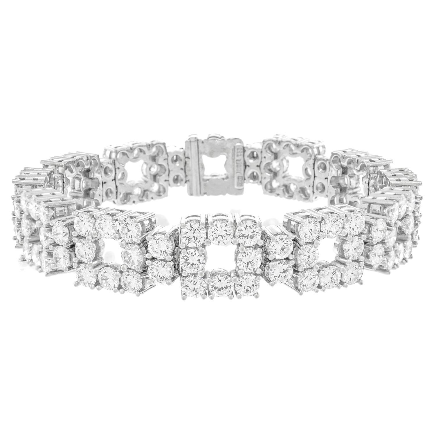 Spectacular Swiss Modern Diamond Bracelet by Paul Binder