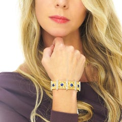 Spectacular Swiss Modern Gold Bracelet by Paul Binder