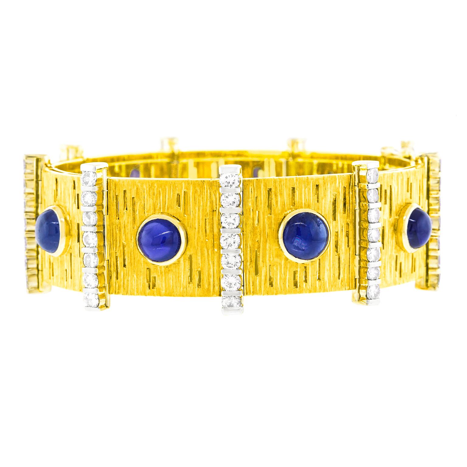 Spectacular Swiss Modern Gold Bracelet by Paul Binder For Sale 1