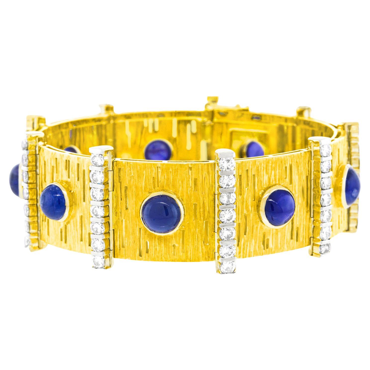 Spectaculaire bracelet moderne suisse en or par Paul Binder