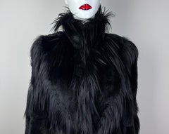 Spectacular Thierry Mugler Black Fur Maxi Coat