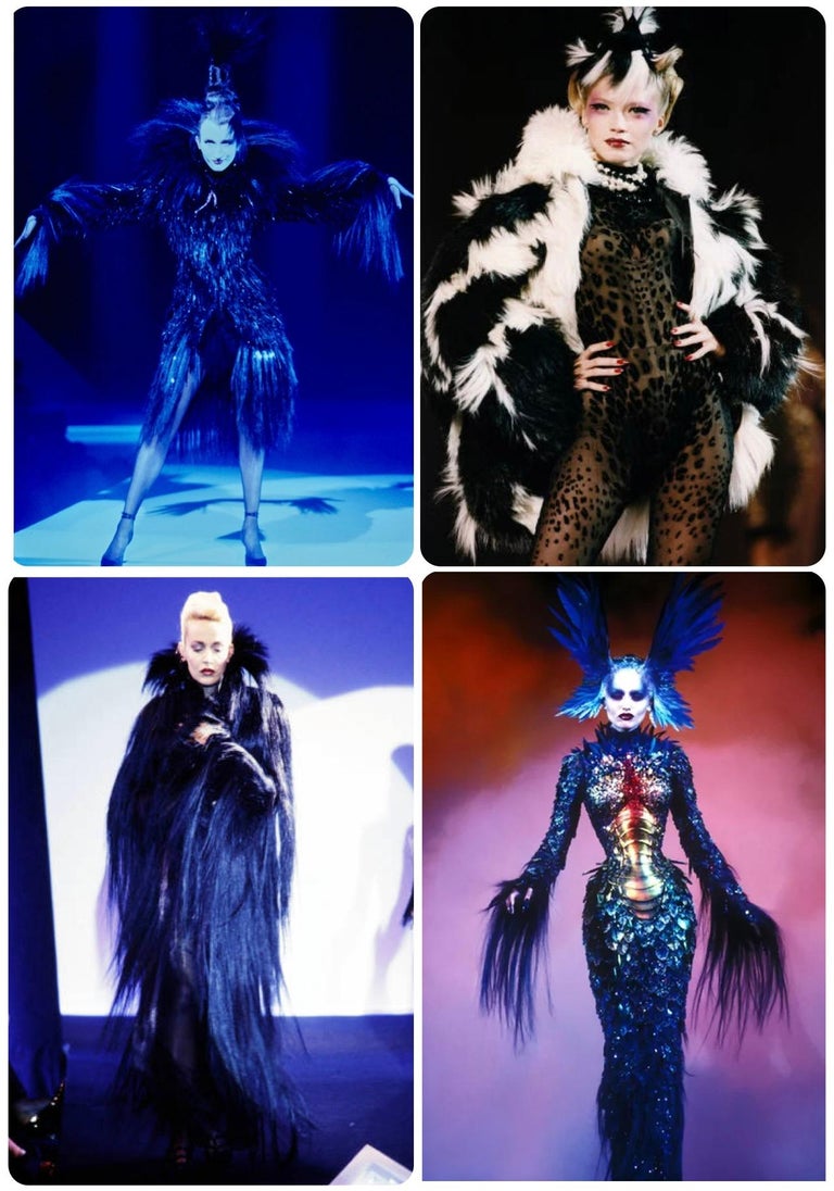 Spectacular Thierry Mugler Black Fur Maxi Coat For Sale at 1stDibs