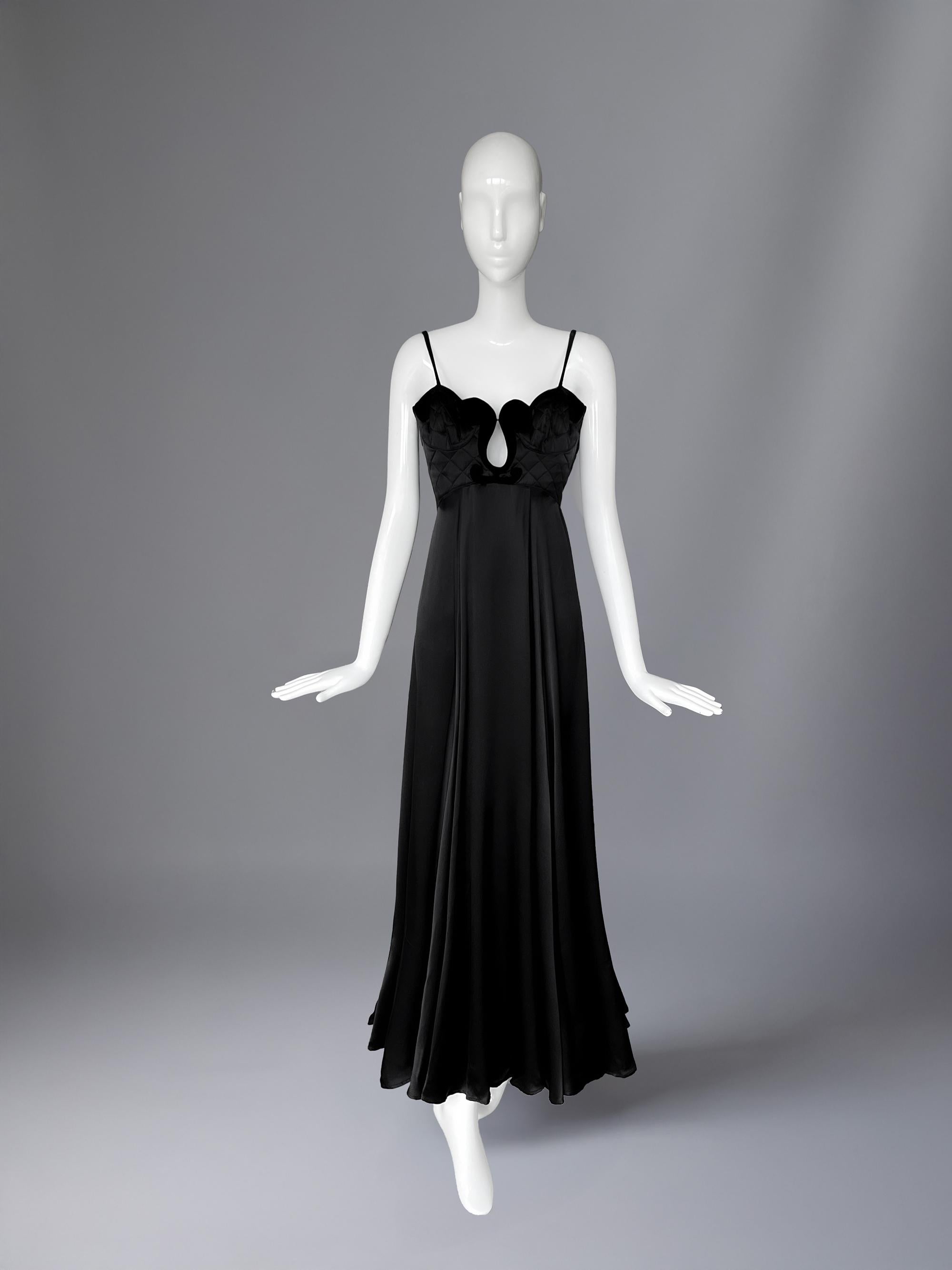 Spectaculaire robe du soir Thierry Mugler FW 1993 en soie Sirenes Pour femmes en vente