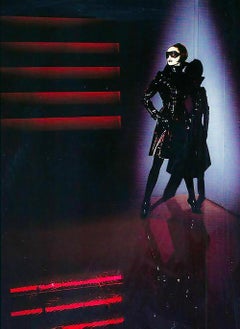 Spectacular Thierry Mugler FW 1996 Runway Black Bombshell Vinyl Coat