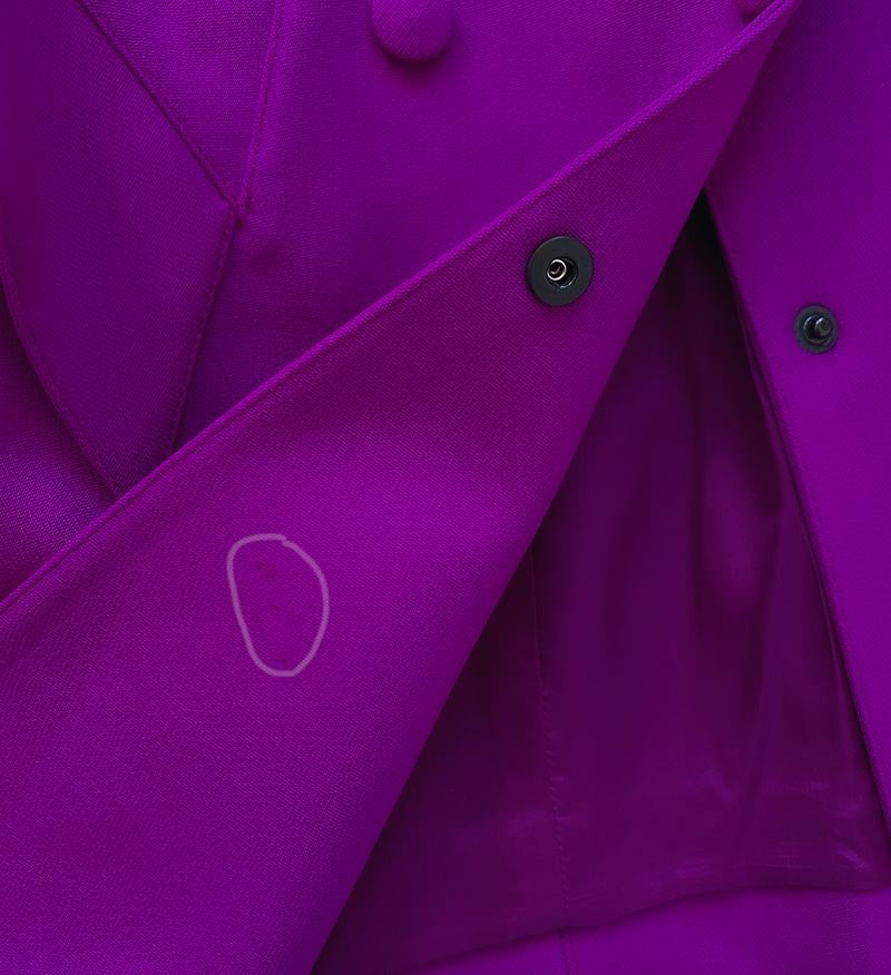Spectacular Thierry Mugler Iconic Vibrant Blazer Jacket Dress Purple Violet  For Sale 2